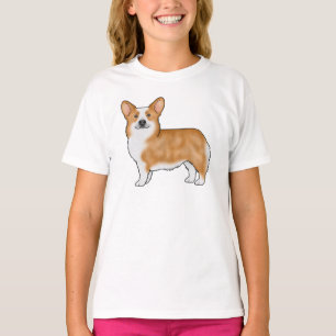 Camiseta Red Pembroke Welsh Corgi Perro Raza Diseño de Arte