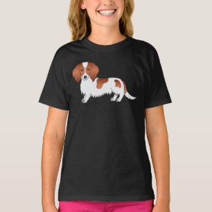 Camiseta Red Piebald Long Hair Dachshund Cute Perro de cari
