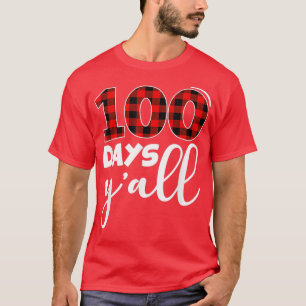 Camiseta Red Plaid 100 Days Yx27all Funny 100th Day Of Scho
