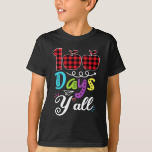 Camiseta Red Plaid 100 días divertidos 100 días de clases