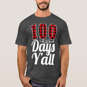 Camiseta Red Plaid 100 Días Yx27all Gracioso 100º Día De Sc