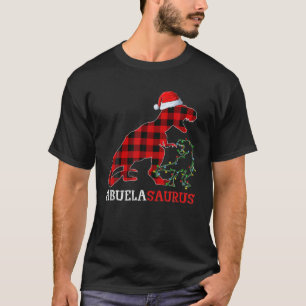 Camiseta Red Plaid Abuela Dinosaur