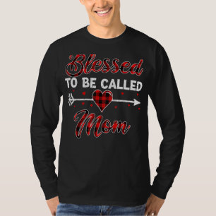Camiseta Red Plaid Bendecido Por Ser Llamada Mamá Madre Tee