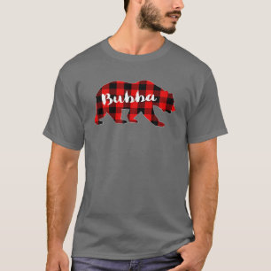 Camiseta Red Plaid Bubba Bear Búfalo Familia Pajama Christ