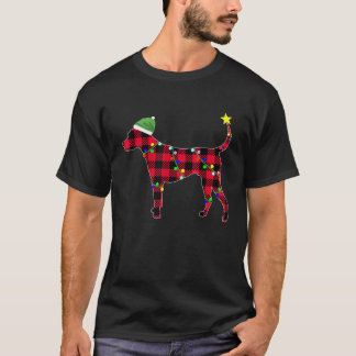 Camiseta Red Plaid Buffalo Dog Pajama Christmas Gift Men Wo