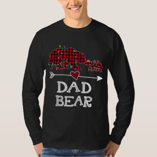 Camiseta Red Plaid Dad Bear Buffalo Family Papa Pajama Chri