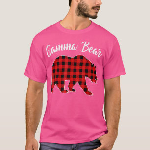 Camiseta Red Plaid Gamma Bear Familia Búfalo Pajam