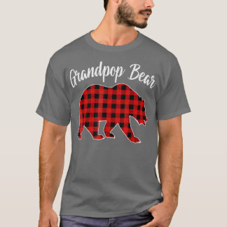 Camiseta Red Plaid Grandpop Bear Matching Buffalo Family Pa