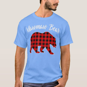 Camiseta Red Plaid Mawmaw Oso Familia Búfalo Matanza Paja