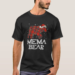Camiseta Red Plaid Mema Bear Buffalo Family Pajama Christma
