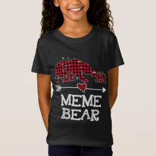 Camiseta Red Plaid Meme Bear Buffalo Family Mama Pajama Chr