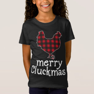 Camiseta Red Plaid Merry Cluckmas Navidades Chicken Amantes