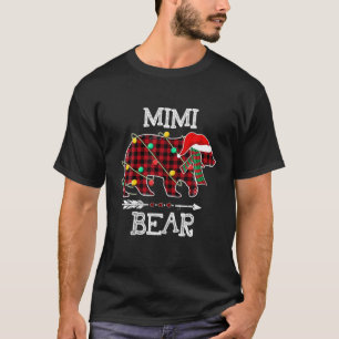 Camiseta Red Plaid Mimi Bear Matando Búfalo Familia Pajama