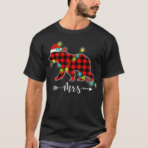 Camiseta Red Plaid MRS Navidades del oso coincidiendo con l