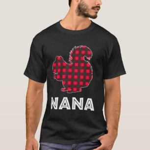 Camiseta Red Plaid Nana Squirrel Navidades coincidiendo con
