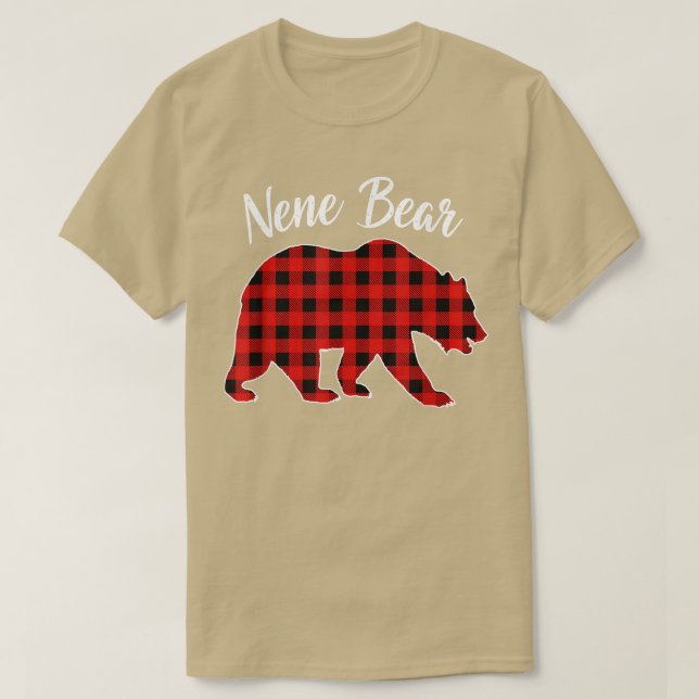 Camiseta Red Plaid Nene Bear Matanza Familia Búfalo Pajama (Diseño del anverso)
