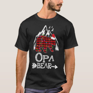 Camiseta Red Plaid Opa Bear Navidades Pajama Familias Conco
