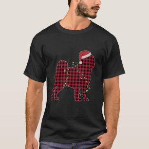 Camiseta Red Plaid Pug Búfalo Navidades familiares Sa