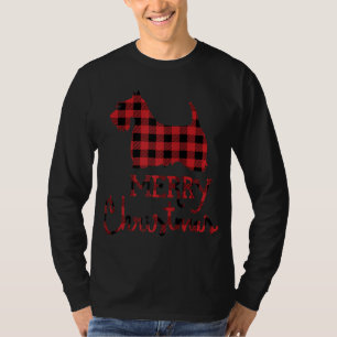 Camiseta Red Plaid Scottie Perro Lover Navidades coincident