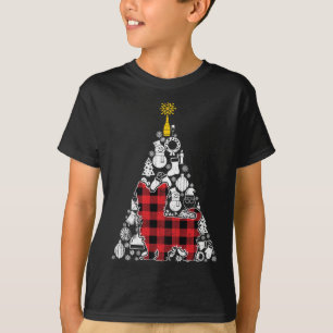 Camiseta Red Plaid Yorkshire Yorkie Dog Christmas Tree Orna