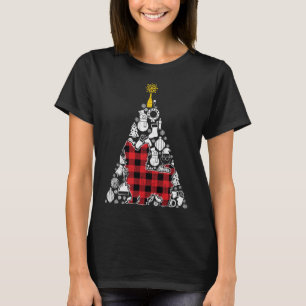 Camiseta Red Plaid Yorkshire Yorkie Dog Christmas Tree Orna