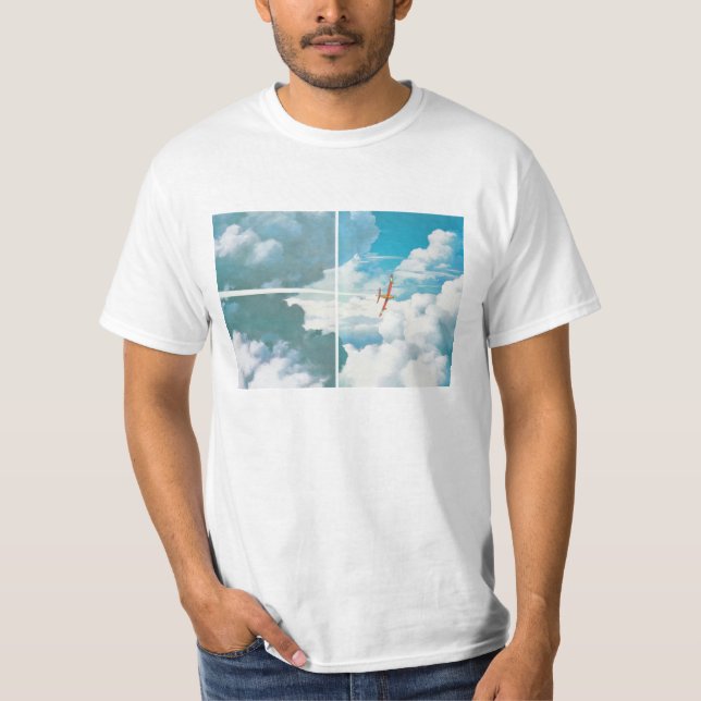 Camiseta Red Plane in the sky ART (Anverso)