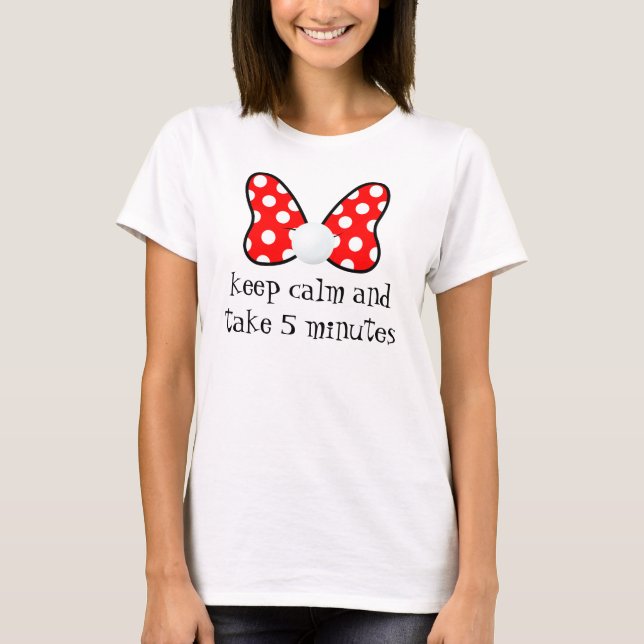 Camiseta Red polka dots vibrant Ribbon (Anverso)