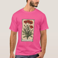 Red Poppy Flower Plant Lover Cute Tarot Card