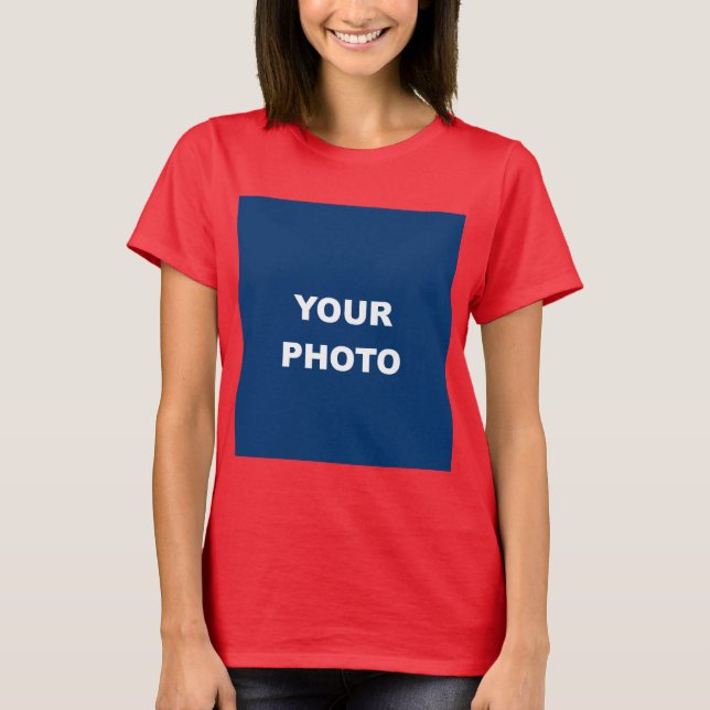 Camiseta Red profunda Añadir tu imagen Imagen (Anverso)
