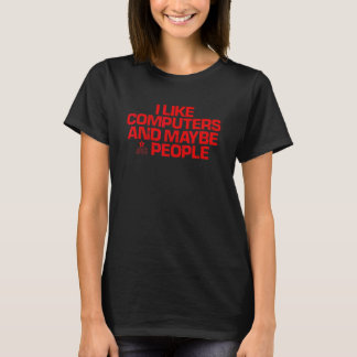 Camiseta Red Que Dice Que Me Gustan Los Computadores Y Quiz