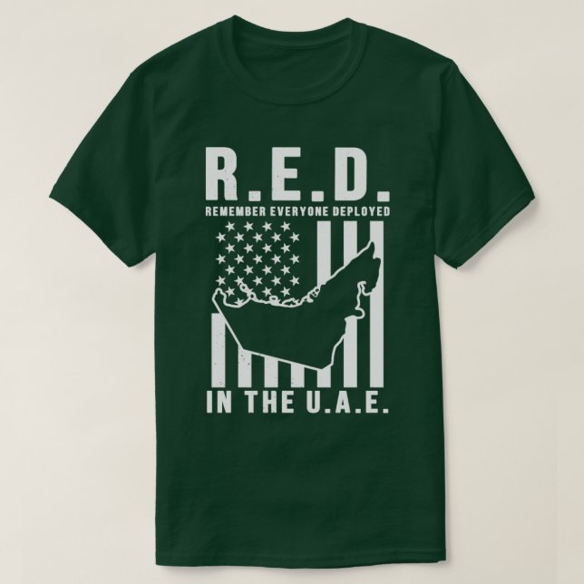 Camiseta RED Remember Everyone Deployed in the UAE (Diseño del anverso)
