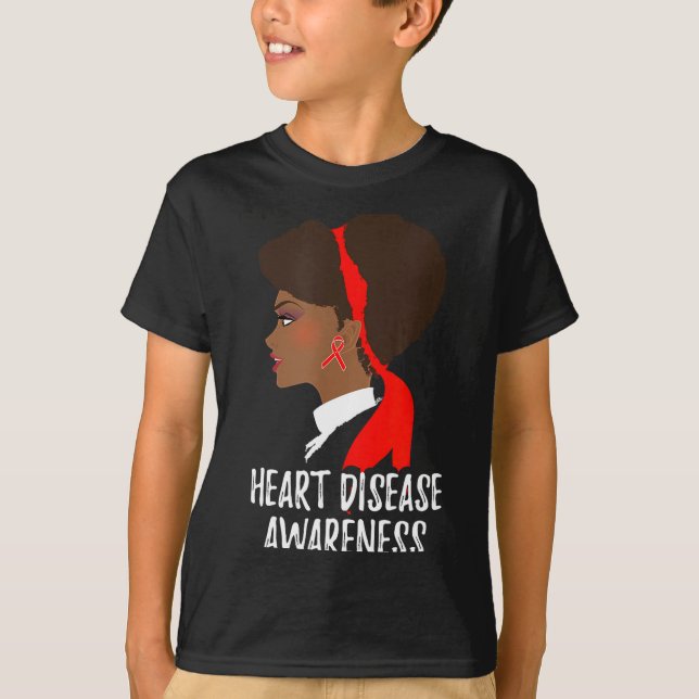Camiseta Red Ribbon Month _ National Heart Disease Awarenes (Anverso)