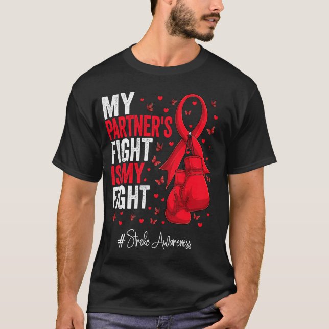Camiseta Red Ribbon Partner Stroke Awareness (Anverso)