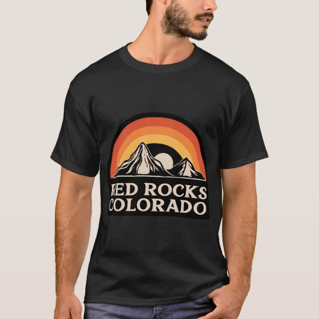 Camiseta Red Rocks Colorado Mountain Sunset (Anverso)