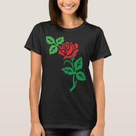 Camiseta Red Rose Flower Design – Classic Floral Beauty