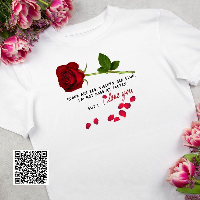 Camiseta Red Rose Romantic Love Día de San Valentín (Subido por el creador)