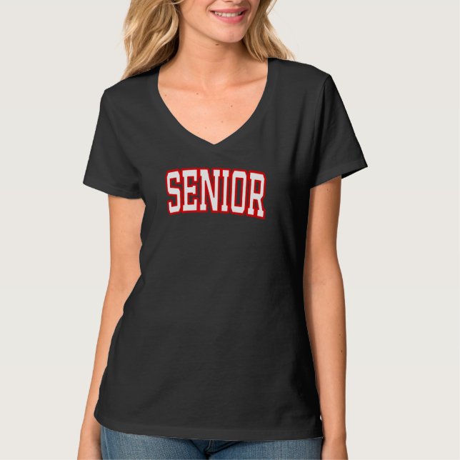 Camiseta Red Senior College Football Costume Coach Student  (Anverso)