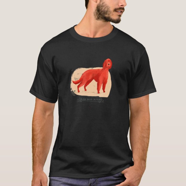 Camiseta Red Setter Irish Setter Dog Ilustrado (Anverso)