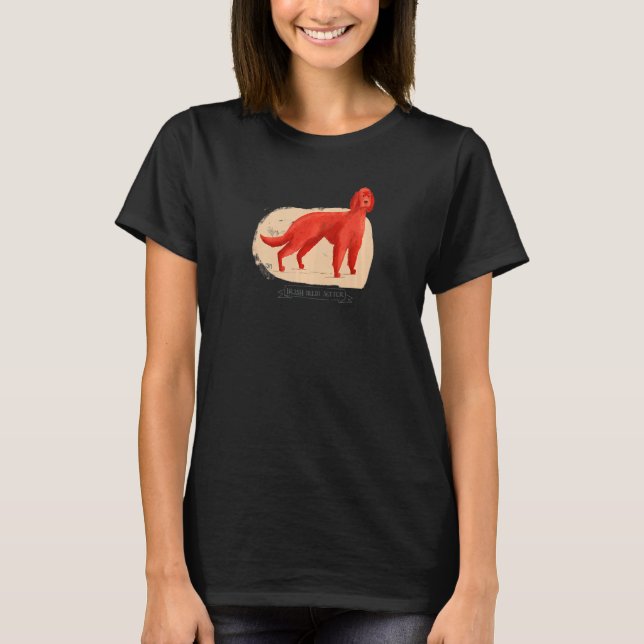 Camiseta Red Setter Irish Setter Dog Ilustrado (Anverso)