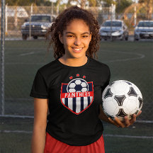 Red Soccer Shield Team, nombre del jugador y númer