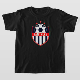 Camiseta Red Soccer Shield Team, nombre del jugador y númer