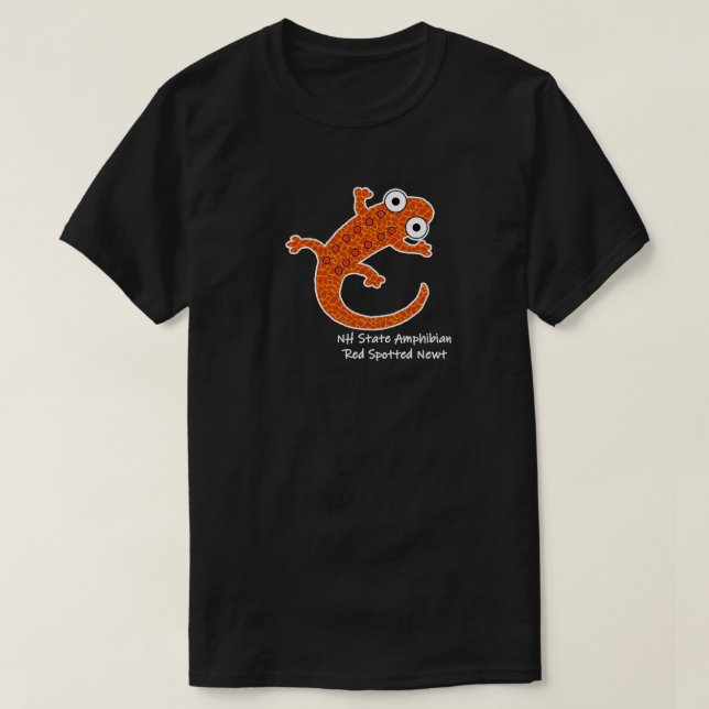 Camiseta Red Spot Newt - New Hampshire State Amphibian (Diseño del anverso)