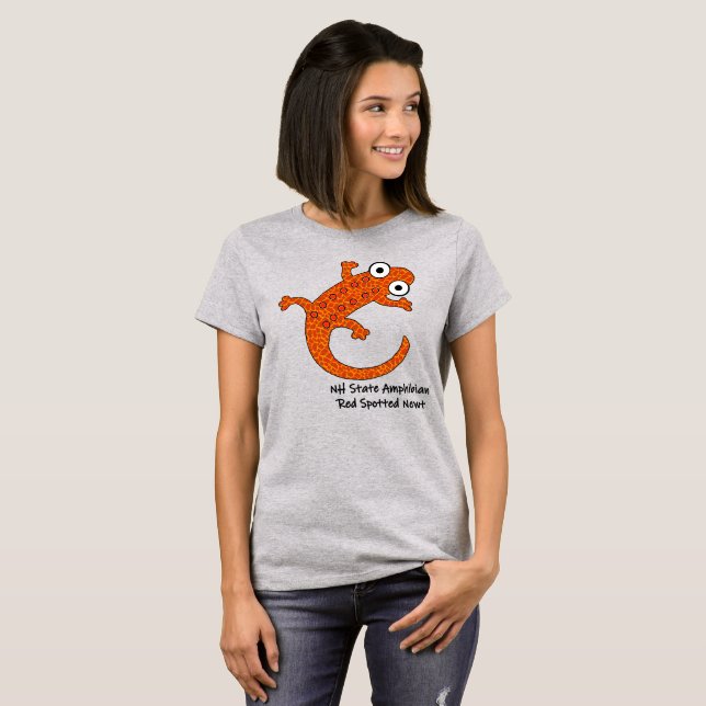 Camiseta Red Spot Newt - New Hampshire State Amphibian (Anverso completo)