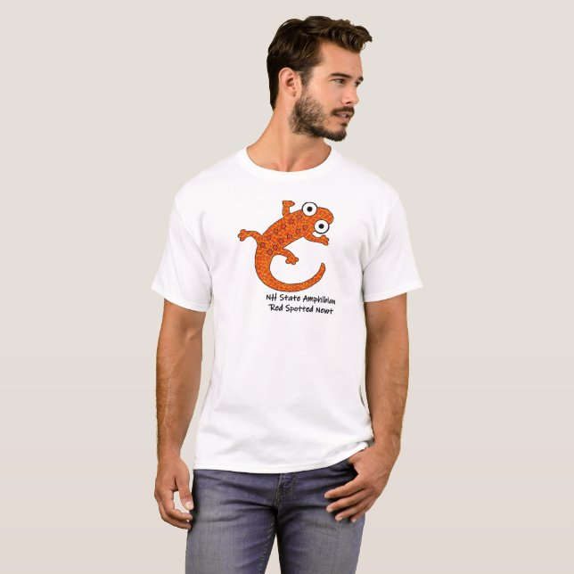Camiseta Red Spot Newt - New Hampshire State Amphibian (Anverso completo)