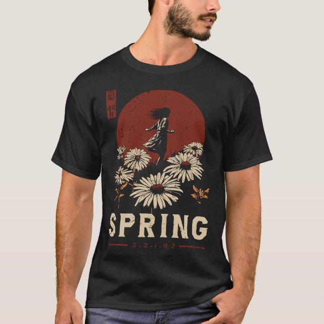 Camiseta Red Sun Spring Maiden | Arte de margarita estacion (Anverso)