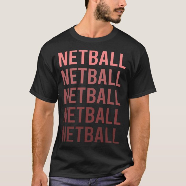 Camiseta Red Text Netball (Anverso)