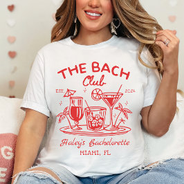 Camiseta Red The Bach Club Cocktail Beach Bachelorette