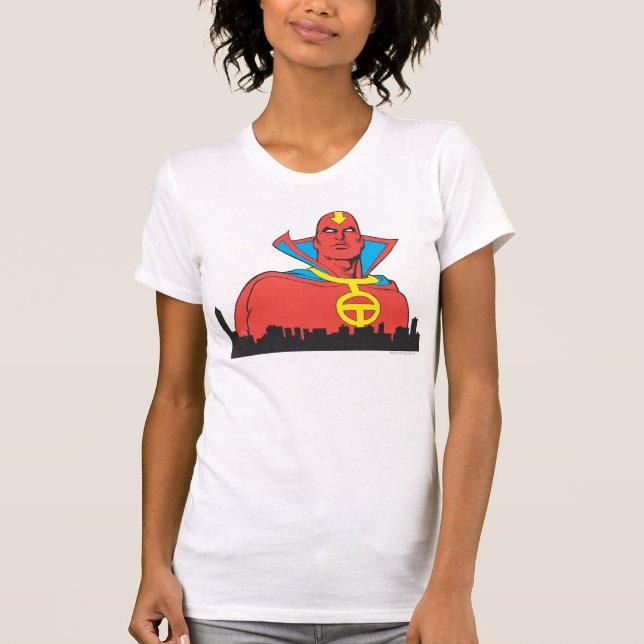 Camiseta Red Tornado Detrás De Cityscape (Anverso)