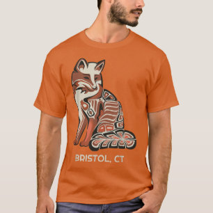 Camiseta Red Tribal Fox Bristol Nativo American Artwork Sty