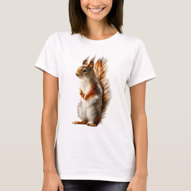 Camiseta Red Tufted Squirrel Portrait Women (Anverso)